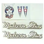 Malvern Star 1950s 60s decals for vintage bicycle