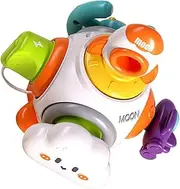 Toyvian Busy Cube Educational Sensory for Handheld Fidget Airplane Car Design Safe Materials Engaging for Months for Early Learning