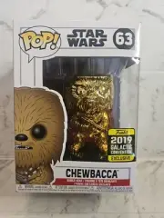 Star Wars - Chewbacca #63 Gold Chrome - Funko Pop Vinyl FREE POP PROTECTOR
