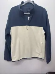 J Crew Fleece Half-zip Pullover Sweater Colorblock Size medium Men’s #39