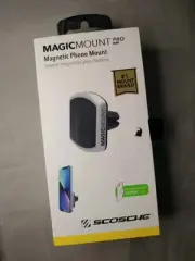 NEW Scosche Magic MOUNT Pro Vent Magnetic Dash phone Mount - Black/Silver
