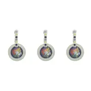3x Lantern Studios Botanica Suitcase Luggage Tag Hanging Travel Bag Label Round