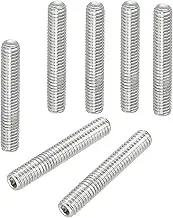 uxcell 10 Pcs Hex Socket Grub Screw, M3x18mm Flat Point Grub Bolt 304 Stainless Steel Head Socket Set Screws for Door Handles Light Fixture Repair