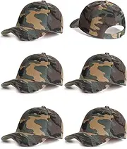 [Mumufy] 6 Pieces Toddler Baseball Hat Camouflage Soft Adjustable Boy Toddler Baseball Cap Camo Sports Kids Hat for Age 3 to 12 Years Old Boys Youth Gifts Hunting, Camouflage, One Size