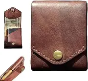 [Generic] Multifunctional Compact Wallet, Handmade Leather Card Holder/Wallet, Multifunctional Front Pocket Wallet for Men, Handmade Leather Wallet for Men, Slim Minimalist Wallet, Built-in Pen Slot (1pcs)
