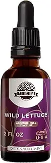 Earth's Love - Wild Lettuce Alcohol-Free Herbal Extract Tincture, Super-Concentrated Organic Wild Lettuce (Lactuca virosa) Dried Herb (2 Fl Oz)