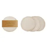 Earths Tribe Beige Reusable Hemp Makeup Rounds 10 Pack