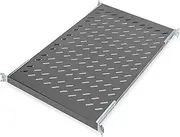 DIGITUS Professional DN-19 TRAY1-1000-ECB - Shelf with Variable Depth for Fixed Installation in 19 Inch Cupboards - Load Capacity 50 kg - Cabinet Depth from 1000 mm - 1U - Colour Black