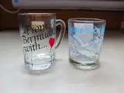 2 Destinations Shot Glasses Bermuda and Florida Double Shot