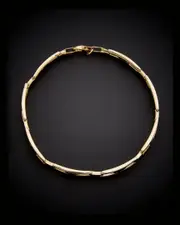 14K Italian Gold H Link Bracelet