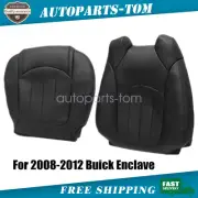For 08-12 Buick Enclave Left Driver Side Leather Bottom & Back Seat Cover Black