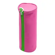 Glitter Critters Barrel Style Roll Me Fabric Kids Pencil Storage Case/Bag Pink