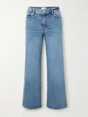 [FRAME] FRAME - Le Pixie Slim Palazzo High-rise Wide-leg Stretch Jeans - Mid denim - 28 28 Blue