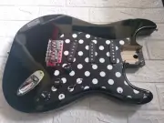 NEW LOADED STRAT BODY STRATOCASTER WHITE W/ POLKA DOT PICKGUARD. FAST SHIPPING!