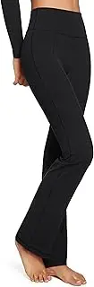 [INGIA] High Waist Mini Flared Leggings for Women 31" Bootcut Tummy Control Casual Lounge Yoga Pants