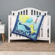 New Baby Boy 3 Pieces Dinosaur World Nursery Bedding Crib Cot Set