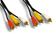 25 feet Composite 3 RCA Audio Video Cable for PC TV Camcorder DVD VCR DVR Player