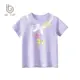 27home韓版童裝兒童短袖T恤蝴蝶結圖案2023夏季寶寶圓領可愛衣服