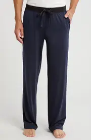 Daniel Buchler Peruvian Pima Cotton Lounge Pants in Midnight at Nordstrom, Size Medium