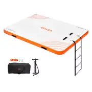 VEVOR Inflatable Floating Dock 10x8FT Inflatable Dock Platform Mat with Ladder