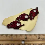 Vintage ARKANSAS RAZORBACKS Hogs SEC College Embroidery Patches Set Of 3 Sticky