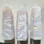 Purple and White Agate Towers