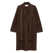 [Harris Wharf London] Harris Wharf London Scarf Button-fastening Coat 42 IT BROWN