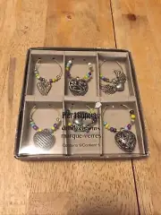 PIER 1 Imports Wine Drink Stemware Charms HEARTS New