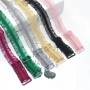 3 Pairs Ruffle Mesh Bra Shoulder Strap Elastic Adjustable Detachable Casual Trim
