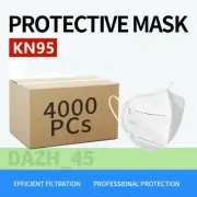 4000 PCs White KN95 Protective 5 Layers Face Mask Disposable Mask