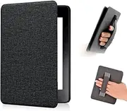 T Tersely Slimshell Case Cover with Hand Strap Belt for 7" All-New Kindle Paperwhite 12th 2024 or Kindle Paperwhite Signature Edition 2024, Smart Shell with Auto Sleep/Wake - Black