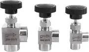 FSNEODYV Needle Valve, Right Angle Stainless Steel Needle Valve, BSP Female Angle Needle Valve, Flow Control Valve Globe Valve for Fuel Gas Water Oil Air(45293)