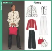 New Look 6435 Misses Jacket Vest Pants & Bag Asian Inspired Sew Pattern sz 10-22