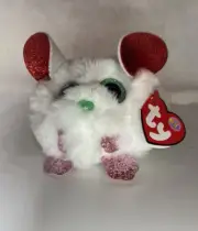 TY Puffies - BRIE the Christmas Mouse (4 inch) - MWMTs Stuffed Animal Toy