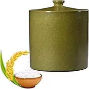 Rice Storage Container 55lbs, Large Rice Dispenser With Lids, Airtight Ceramic Rice Bin, Chinese-style Porcelain Bottle For Tea Coffee Beans(7.5kg/16.5lbs)