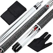 Teekerwan Pool Cue Stick - 58 inch Maple Billiard Pool Stick, 19/20/21 oz 1/2 Maple Pool Cue Stick Kit, 2-Piece Billiard Pool Cue Stick