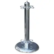 Metal Pool Snooker Billiard Table Cue Floor Stand Rack Chrome