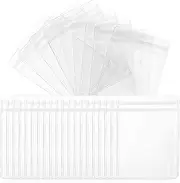 KALLORY 2sets 60pcs Clear Jewelry Storage Bags Self Sealing Packing Bags for Rings Earrings Items Portable Organizers for Travel Home Use Dustproof and Space Saving 60pcs*2