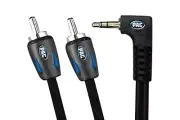 PAC PIR35 6Ft Headphone 3.5mm AUX Input Wire Jack to Male RCA Audio