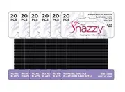 Snazzy Hair Elastics Thin & Long Painless Pony Tail Holders - Yoga Twist -...