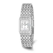 Charles Hubert Chrome Finish White Dial Quartz Watch
