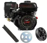 210CC 7HP OHV Petrol Engine Stationary Motor #35 Sprocket Clutch Go Kart Mower