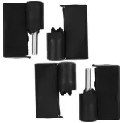 2 Pcs Partition Hinge Vertical Doors Kit Black Gate Hinges Flag Type