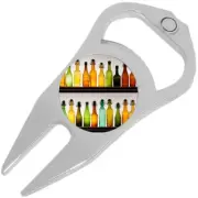 Colorful Bottles Golf Ball Marker Divot Repair Tool Bottle Opener