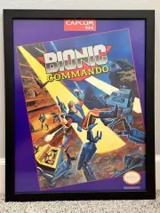 Bionic Commando Capcom Official Poster NES 1988 Rare Framed Vintage Art