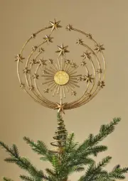 Anthropologie Hedy Tree Topper Stars Gold Foil Christmas Holiday