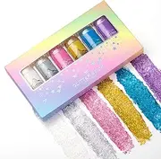 Face Glitter | 6 Colors High Gloss Stick - Long-Lasting Sparkly Glitter for Cosplay Beach Festival Halloween Dance Competition Stage Performance