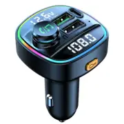 Bluetooth 5.0 FM Transmitter Handsfree Car Radio Modulator MP3 Player with 22.5W