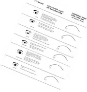 Generic Eyelashes Training Exercise Paper Eyelashes Beginner Training Diameter Sheet Eyelashes Eyelashes Supply Kits Practice Eyelashes Book Women, white