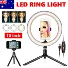 10 Inch LED Ring Light Phone Holder Home Makeup Circle Lamp w/Tripod Stand OZ